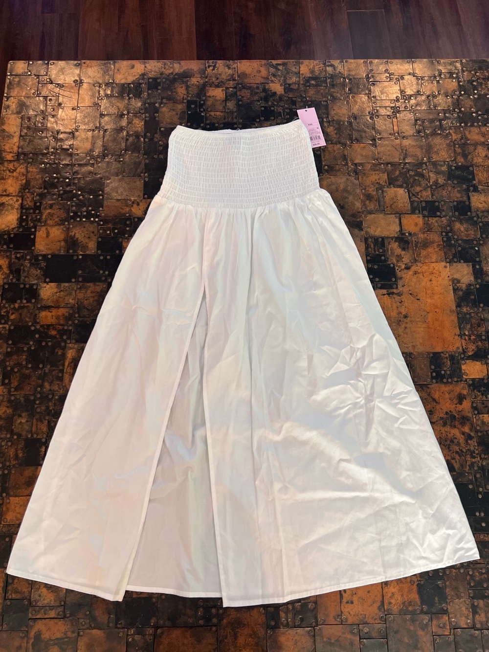 NWT Wild Fable Smocked Waist White Maxi Skirt XXS